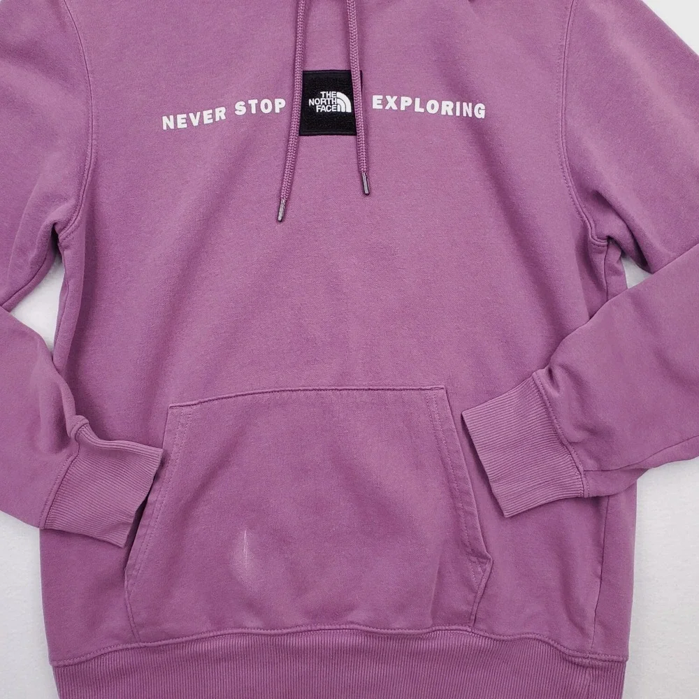 North Face Hoodie Mens Small Purple Pullover Sweatshirt Hoody Outdoor Preppy